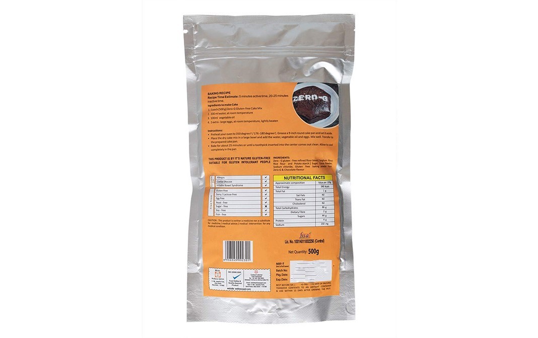 Zero-G Chocolate Cake Mix    Pack  500 grams